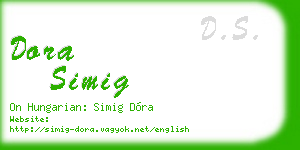dora simig business card